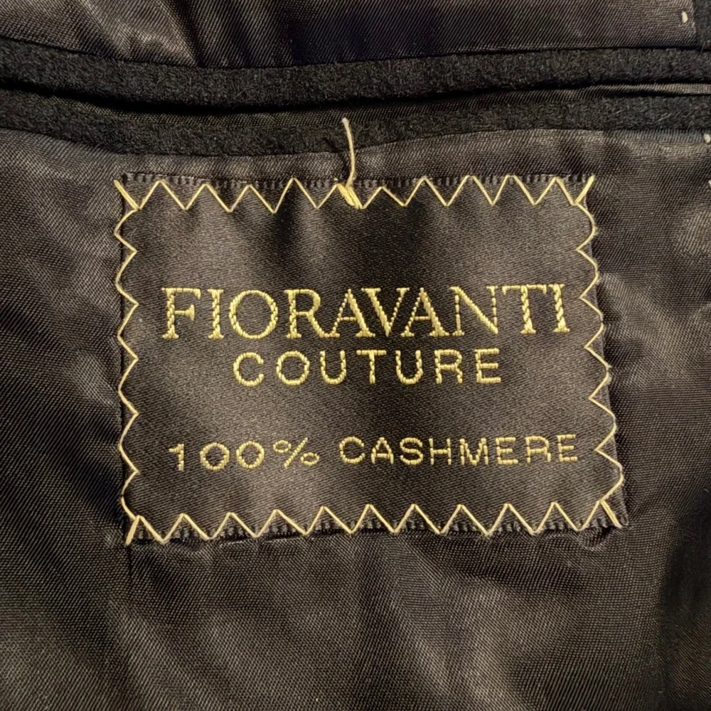 Fioravanti Couture Mens 100% Cashmere Blazer Sport Coat Black Made in USA 46R